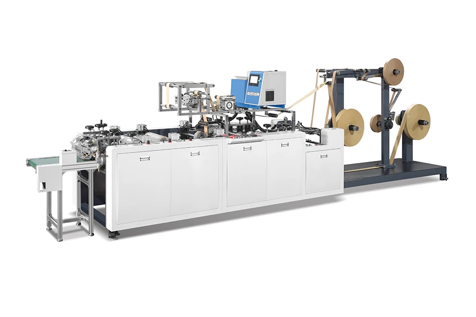 Flat paper handle making machine