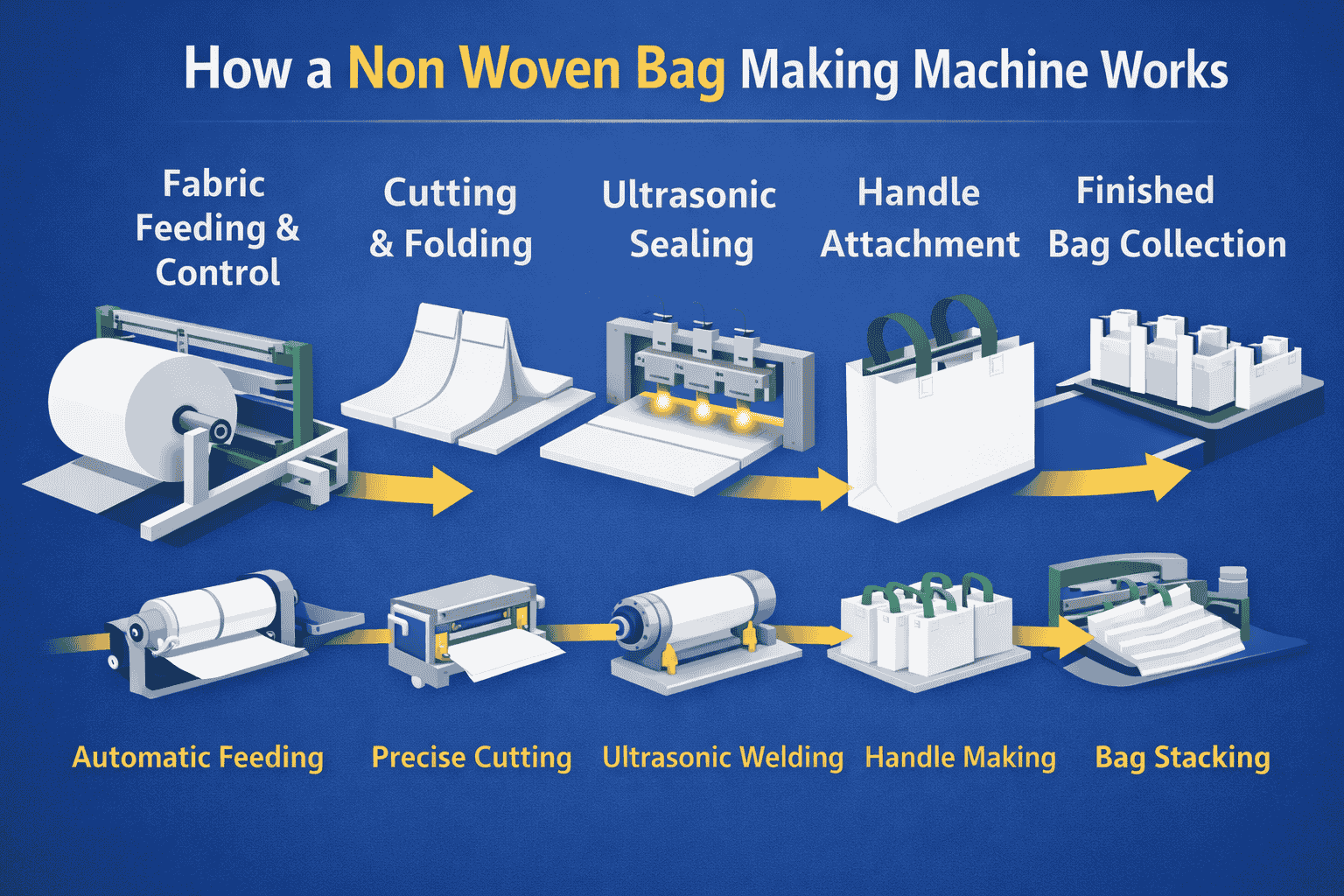 How a Non Woven Bag Making Machine Works