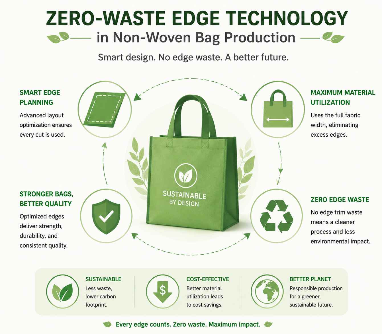 Zero-Waste Edge Technology in Non-Woven Bag Production